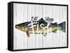Eat, Sleep, Fish-null-Framed Stretched Canvas