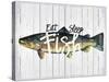 Eat, Sleep, Fish-null-Stretched Canvas