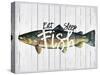 Eat, Sleep, Fish-null-Stretched Canvas