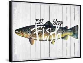 Eat, Sleep, Fish-null-Framed Stretched Canvas