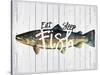 Eat, Sleep, Fish-null-Stretched Canvas