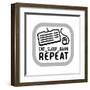 Eat Sleep Game Repeat-Enrique Rodriguez Jr.-Framed Art Print