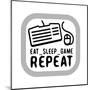 Eat Sleep Game Repeat-Enrique Rodriguez Jr.-Mounted Art Print