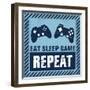 Eat Sleep Game-Marcus Prime-Framed Art Print