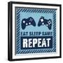 Eat Sleep Game-Marcus Prime-Framed Art Print