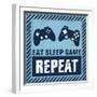 Eat Sleep Game-Marcus Prime-Framed Art Print