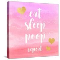 Eat, Sleep, Poop, Repeat-Evangeline Taylor-Stretched Canvas