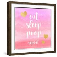 Eat, Sleep, Poop, Repeat-Evangeline Taylor-Framed Art Print