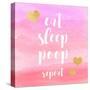 Eat, Sleep, Poop, Repeat-Evangeline Taylor-Stretched Canvas