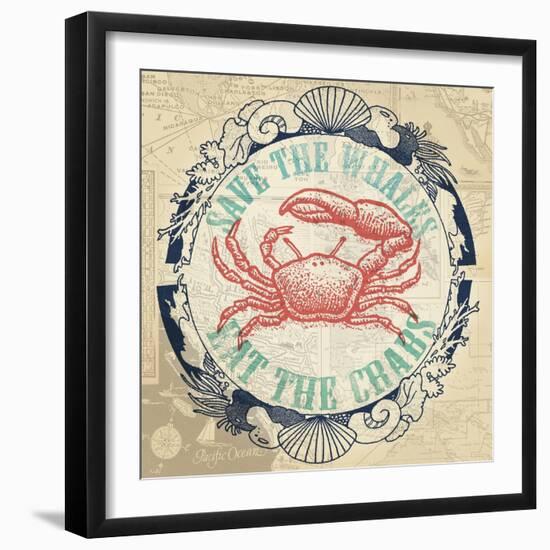 Eat The Crabs-The Saturday Evening Post-Framed Premium Giclee Print