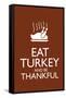 Eat Turkey and Be Thankful Poster-null-Framed Stretched Canvas