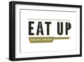 Eat Up (white)-Lantern Press-Framed Art Print