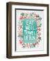 Eat Well Travel Often - Floral-Cat Coquillette-Framed Art Print