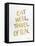 Eat Well Travel Often - Gold Ink-Cat Coquillette-Framed Stretched Canvas