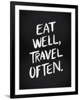 Eat Well Travel Often - White Ink-Cat Coquillette-Framed Giclee Print