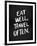 Eat Well Travel Often - White Ink-Cat Coquillette-Framed Giclee Print