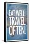 Eat Well Travel Often-null-Framed Stretched Canvas