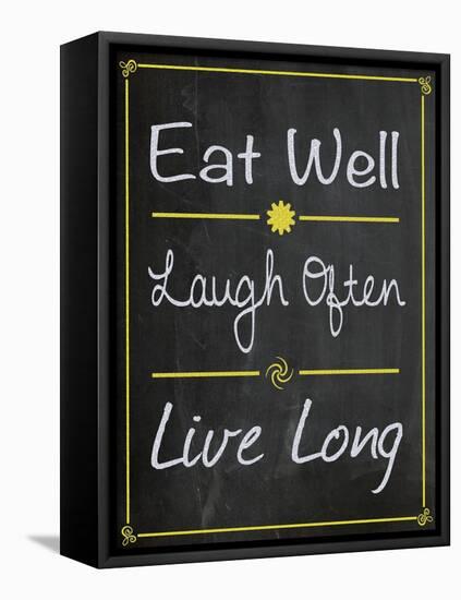 Eat Well-Lauren Gibbons-Framed Stretched Canvas