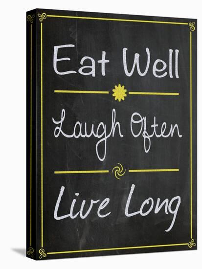 Eat Well-Lauren Gibbons-Stretched Canvas