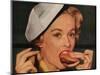 Eating Hamburgers, USA, 1950-null-Mounted Giclee Print