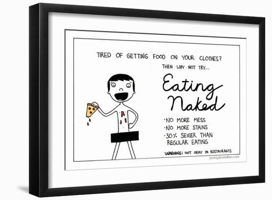 Eating Naked-Reza Farazmand-Framed Art Print