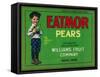 Eatmor Pear Crate Label - Yakima, WA-Lantern Press-Framed Stretched Canvas