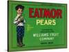 Eatmor Pear Crate Label - Yakima, WA-Lantern Press-Stretched Canvas