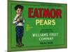 Eatmor Pear Crate Label - Yakima, WA-Lantern Press-Mounted Art Print