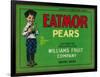 Eatmor Pear Crate Label - Yakima, WA-Lantern Press-Framed Art Print