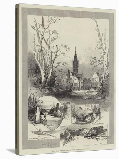 Eaton Hall, Chester, the Seat of the Duke of Westminster-Herbert Railton-Stretched Canvas