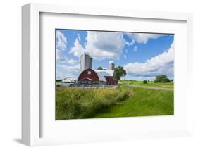 Eau Claire, Wisconsin, Farm and Red Barn in Picturesque Farming Scene-Bill Bachmann-Framed Photographic Print