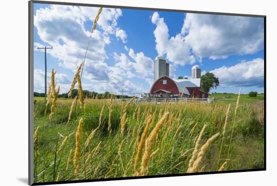 Eau Claire, Wisconsin, Farm and Red Barn in Picturesque Farming Scene-Bill Bachmann-Mounted Photographic Print
