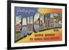 Eau Claire, Wisconsin - Large Letter Scenes-Lantern Press-Framed Premium Giclee Print