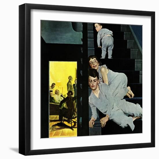 "Eavesdroppin on Grownups", December 2, 1950-George Hughes-Framed Giclee Print