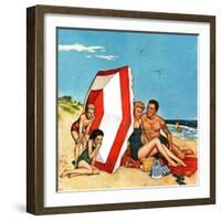 "Eavesdropping on Love," August 13, 1960-Amos Sewell-Framed Premium Giclee Print