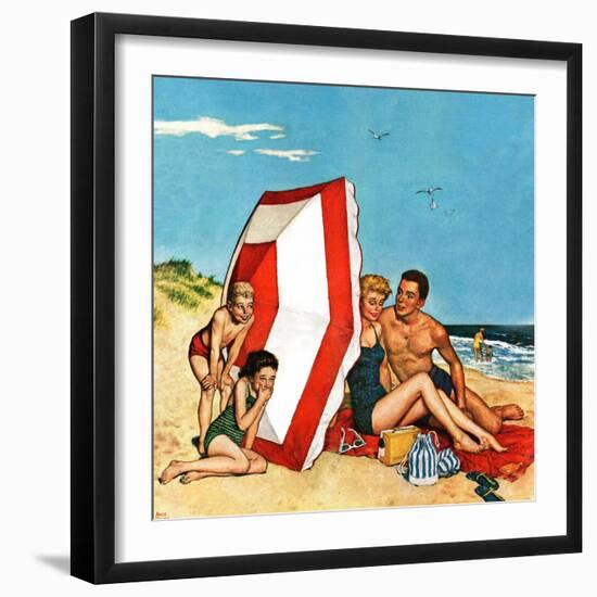 "Eavesdropping on Love," August 13, 1960-Amos Sewell-Framed Giclee Print