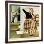 "Eavesdropping on Sister", February 9, 1957-George Hughes-Framed Giclee Print