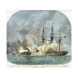 The Naval Combat in Mobile Harbour, Alabama, American Civil War, 5 August 1864-EB Hough-Framed Stretched Canvas