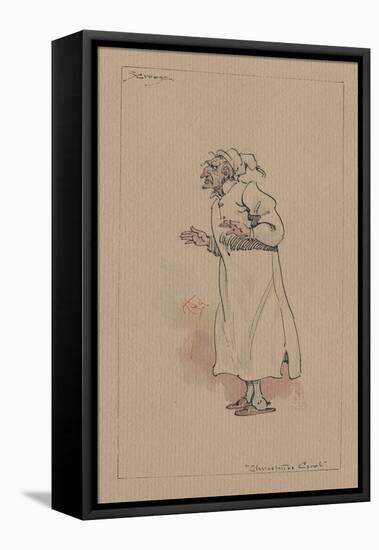 Ebenezer Scrooge - a Christmas Carol, C.1920s-Joseph Clayton Clarke-Framed Stretched Canvas