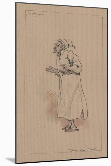 Ebenezer Scrooge - a Christmas Carol, C.1920s-Joseph Clayton Clarke-Mounted Giclee Print