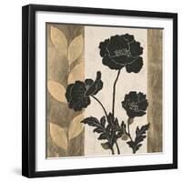 Ebony and Gold 1-Colleen Sarah-Framed Art Print