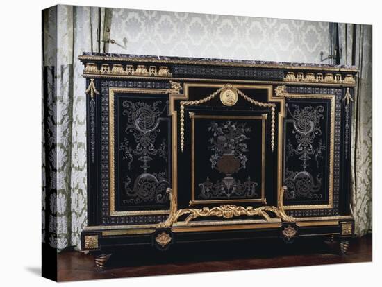 Ebony Commode with Metal Inlays-Andre-charles Boulle-Stretched Canvas