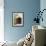Ebony Vase with Blue Tulips I-Norman Wyatt Jr.-Framed Art Print displayed on a wall
