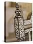 Ebony Wood and Ivory Inlay Detail on One of the Pair of Throne Chairs, Sirohi Palace, Sirohi, India-John Henry Claude Wilson-Stretched Canvas