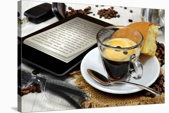 Ebook Breakfast-Graphicstockphoto-Stretched Canvas