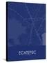 Ecatepec, Mexico Blue Map-null-Stretched Canvas
