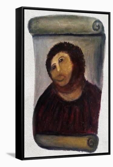 Ecce Homo Botched Restoration-null-Framed Stretched Canvas