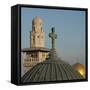 Ecce Homo Dome, Minaret and Dome of the Rock, Jerusalem, Israel, Middle East-Eitan Simanor-Framed Stretched Canvas