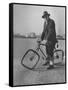 Eccentric Square-Wheeled Bicycle-Wallace Kirkland-Framed Stretched Canvas