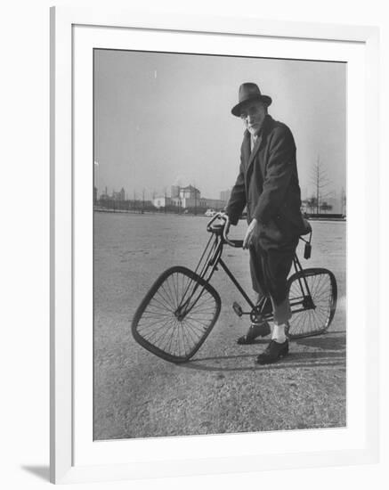 Eccentric Square-Wheeled Bicycle-Wallace Kirkland-Framed Photographic Print